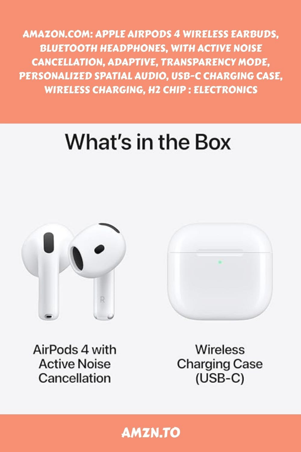 Amazon.com: Apple AirPods 4 Wireless Earbuds, Bluetooth Headphones, with Active Noise Cancellation,