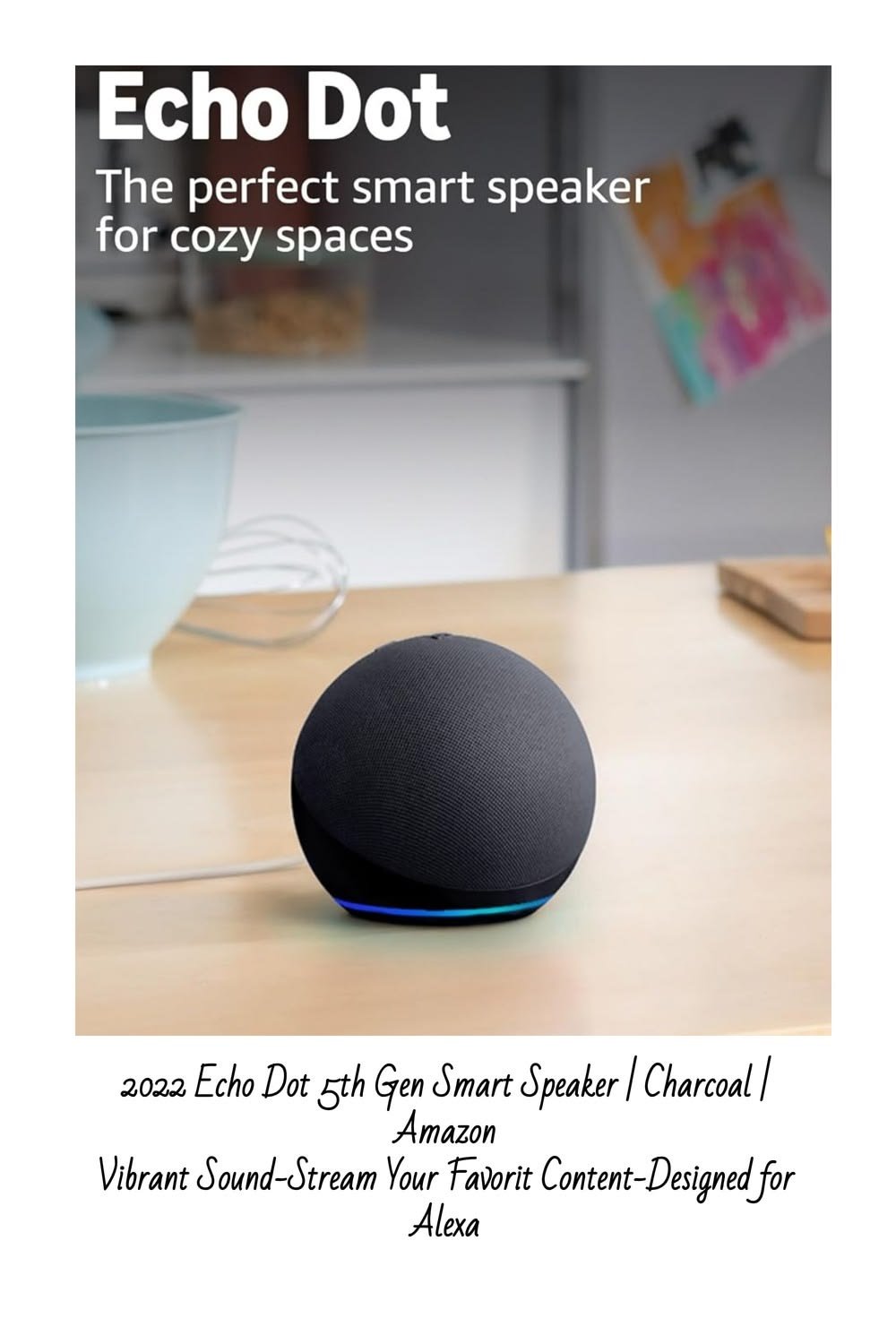 2022 Echo Dot 5th Gen Smart Speaker | Charcoal | Amazon
