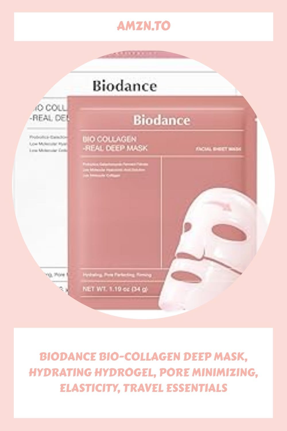 BIODANCE Bio-Collagen Deep Mask, Hydrating Hydrogel, Pore Minimizing, Elasticity, Travel Essentials